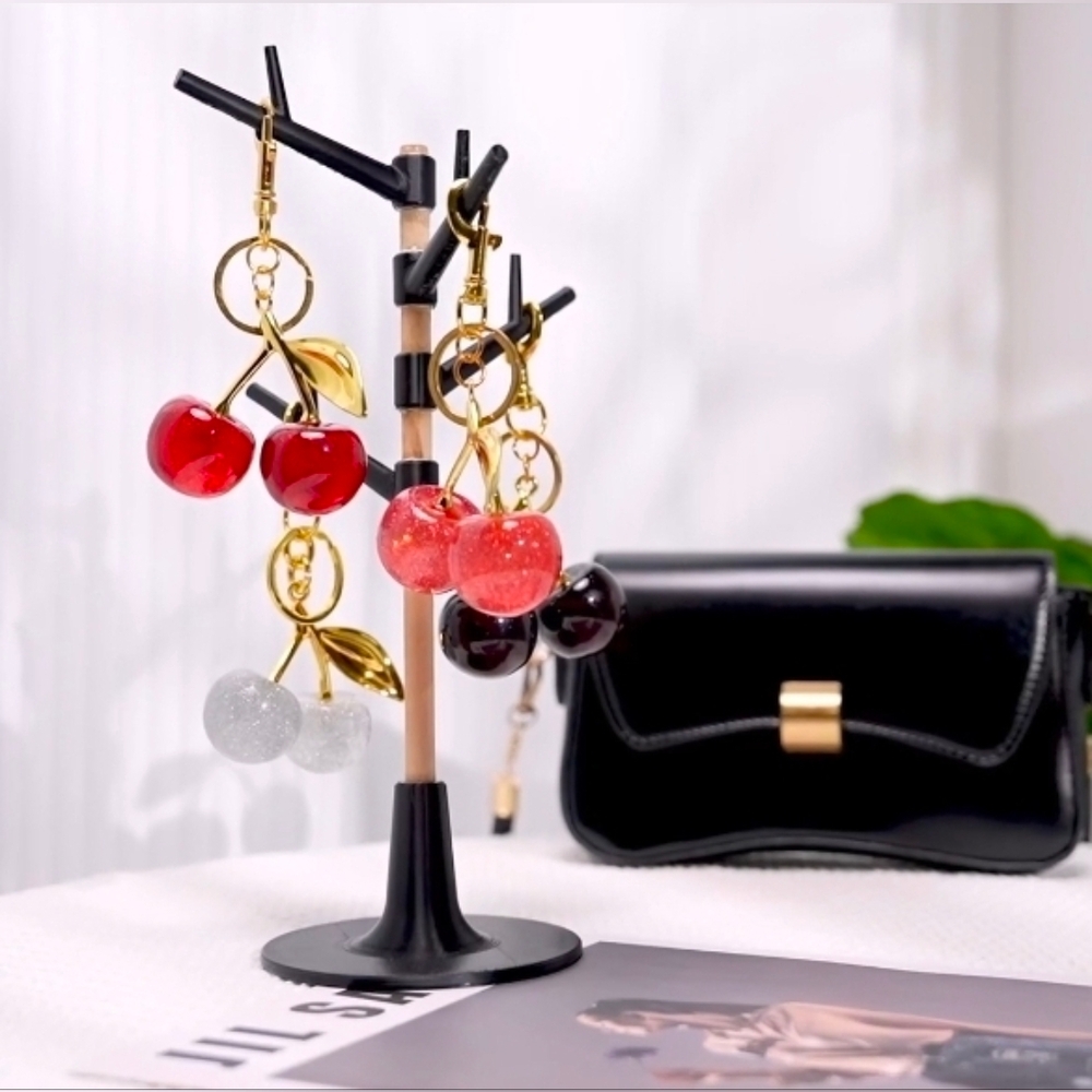 2 High Quality Cherry Charm/Keychain In Premium Resin/Metal - Picture 6 of 13